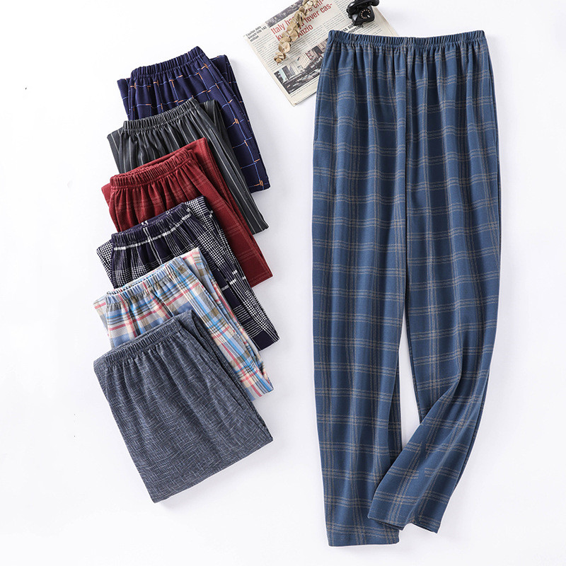 Men's Fashion Casual Cotton Plaid Pants