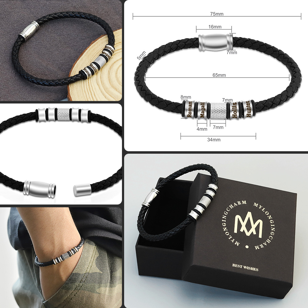 Title 2, Magnetic Buckle Rotating Beads DIY Bracelet