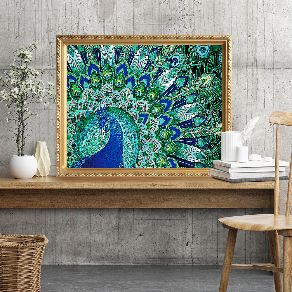 Title 5, Resin Peacock Point Diamond Painting Kit Create...