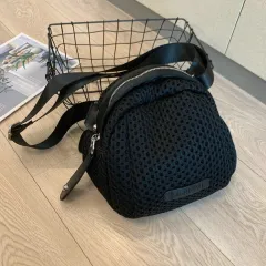 Crossbody Bag Oxford Cloth Shoulder Bag Black Shell Bag - Black - View 1