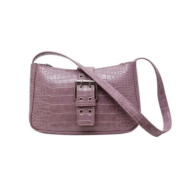 Single Shoulder Bag Texture Pattern Bag Purple - Shop at LoveMi