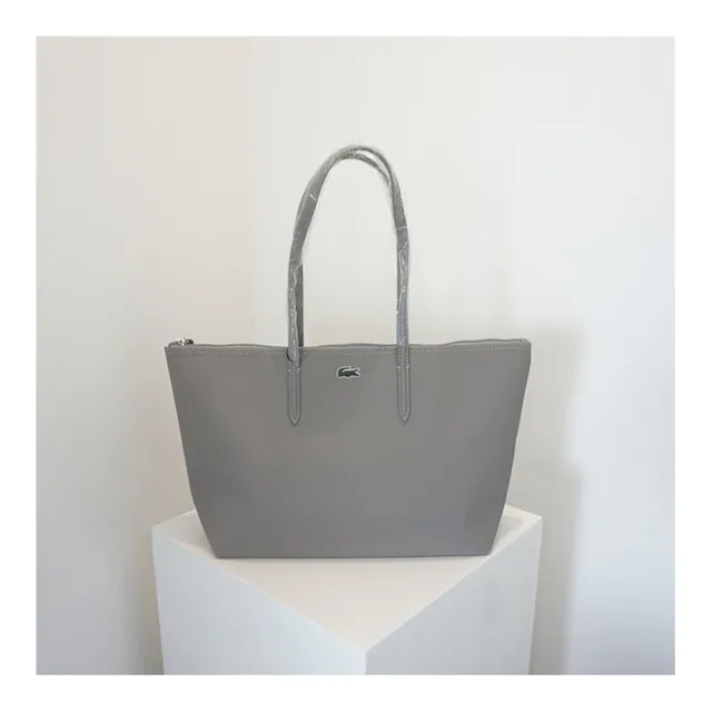 Female Large Tote Bag Large PVC Leather Casual Shoulder Bag, Beach Handbag Grey - Shop at LoveMi