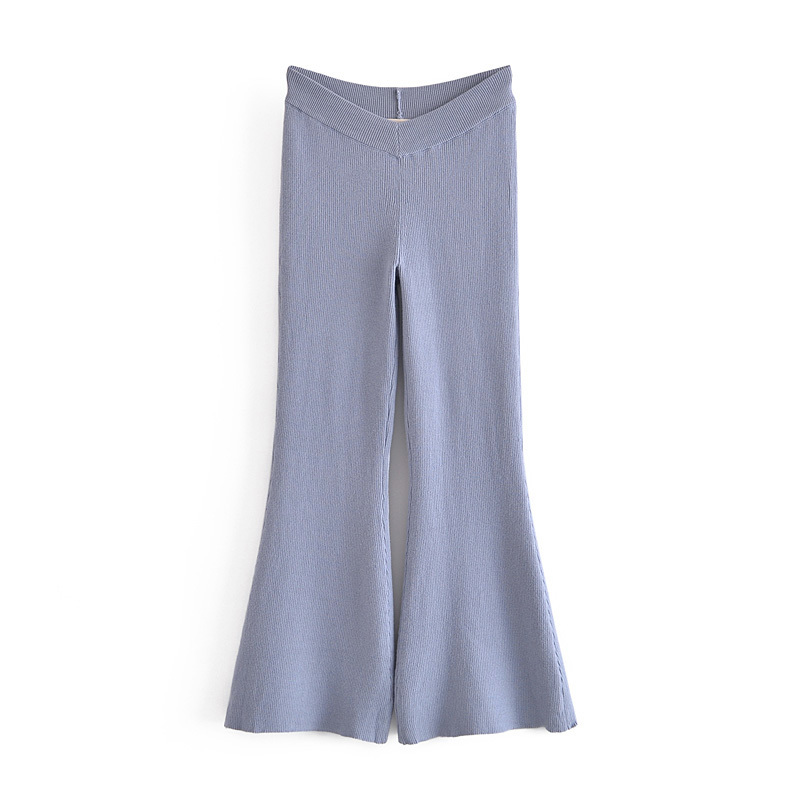 Spring And Autumn Purple Knit Suit Trousers