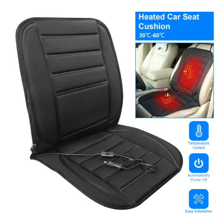 Heated Car Seat Cushion 12V Auto Seat Cover Warmer - Image 1