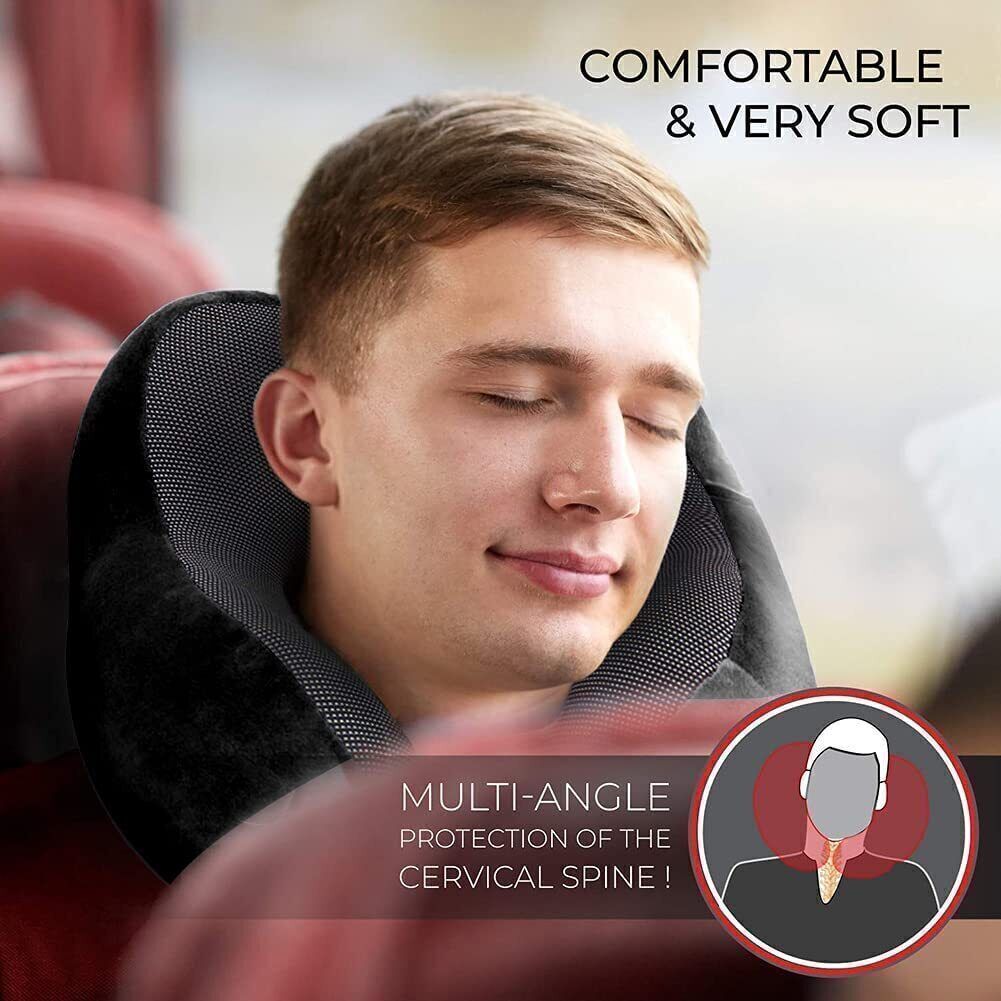Memory Foam U Shaped Travel Pillow Neck Support Soft Rest Plane Car Cushion — image 2
