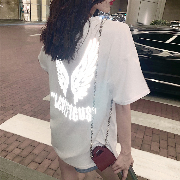 Reflective Wings Short Sleeve T-Shirt Men'S And Women'S Tops