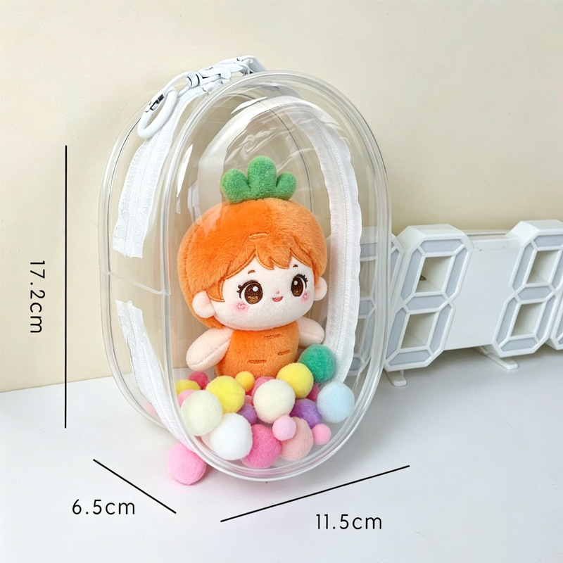 Doll Backpack,Mini Storage Case,PVC Dustproof Small Doll Bag For Mini Dolls Figures,labubu Doll Bag 4