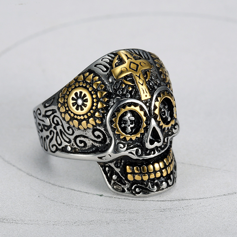 Title 3, Skull Ring European And American Personality St...