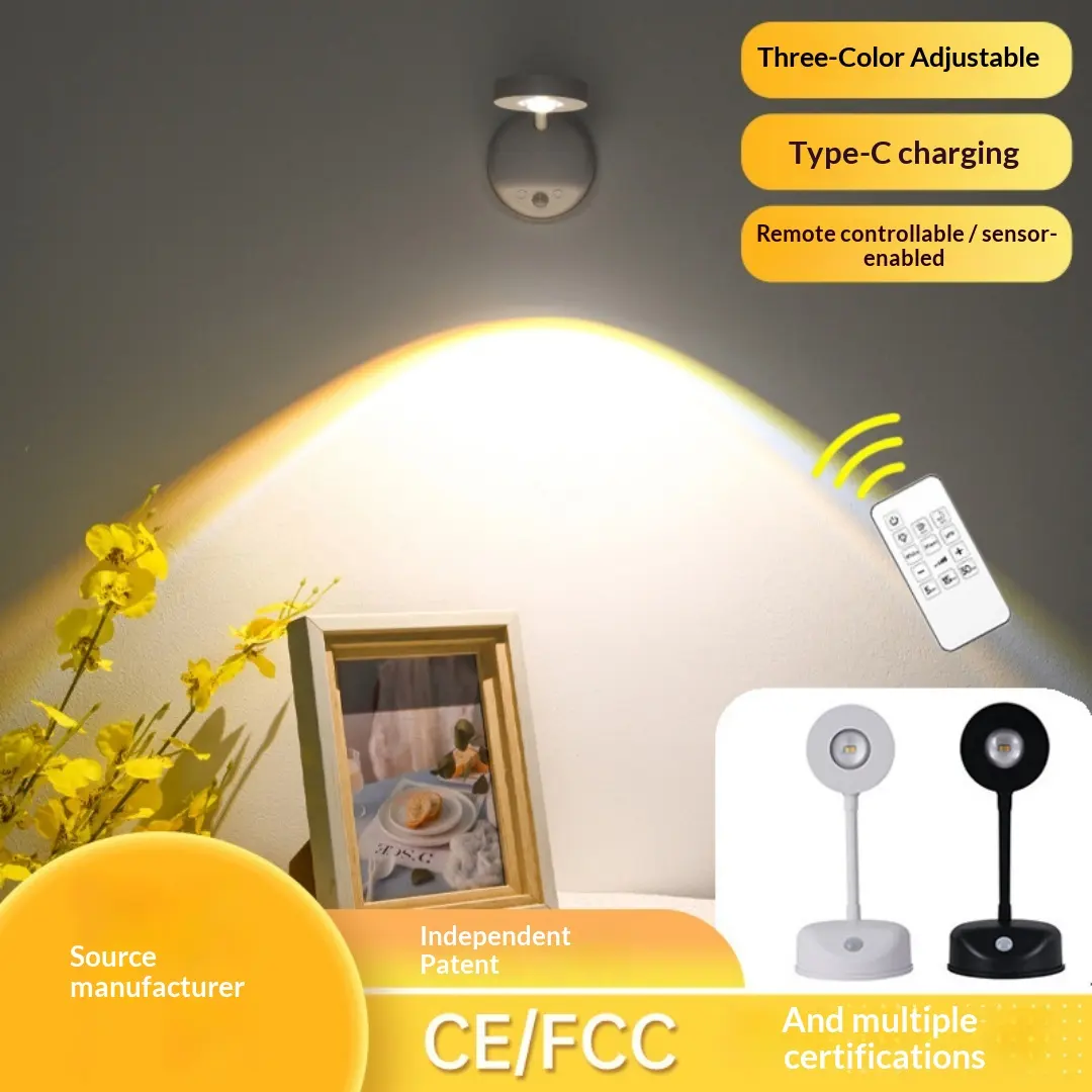 Border Rechargeable, Wire-free Indoor Wall Light, Remote