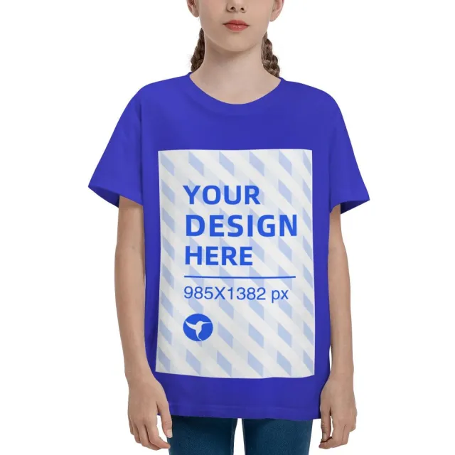 Youth Crew Neck Short Sleeve T Shirt Blue - Shop at LoveMi