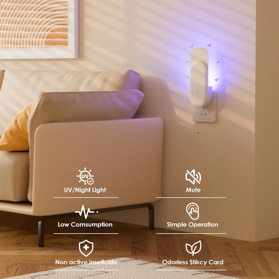2-in-1 Indoor Plug-in Flying Insect Trap