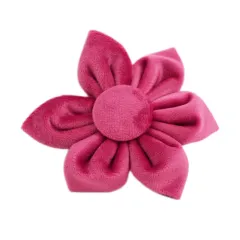 Pet Collar Dog Fabric Velvet - Flower3 - View 1