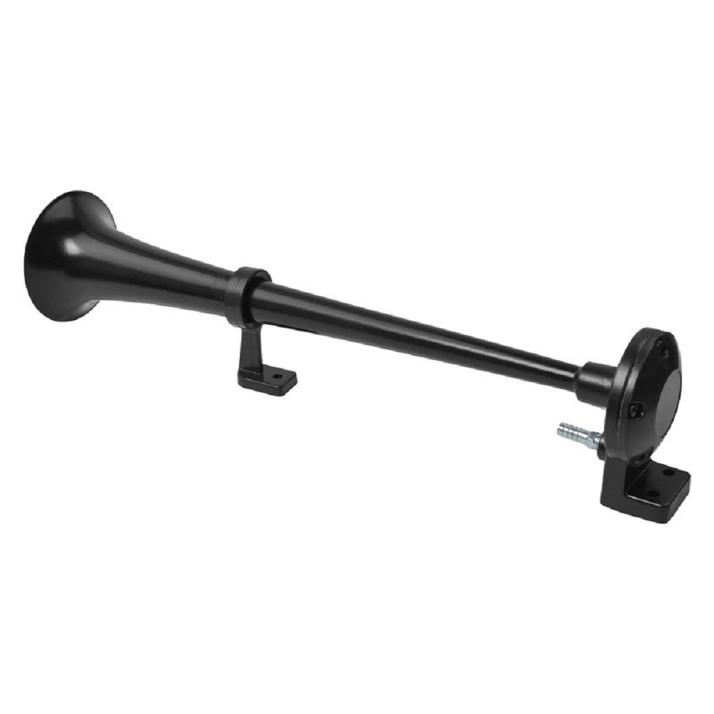 150db 12V Black Super Loud Single Trumpet Air Horn Kit Truck Lorry Boat Train — image 5