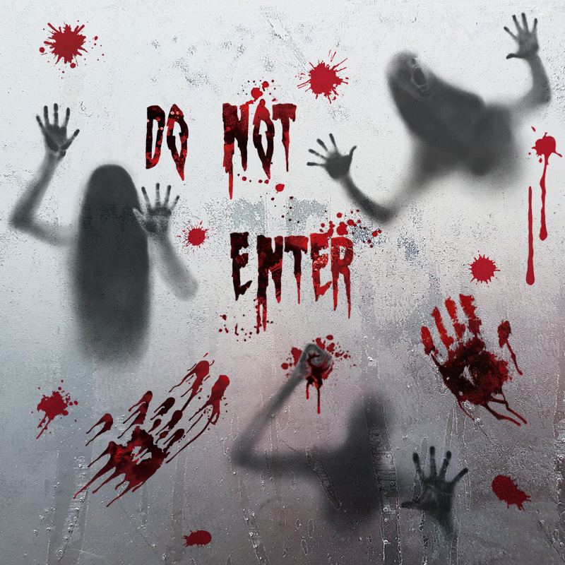 Halloween Mall Window Ghost Horror Sticker (BQ119)