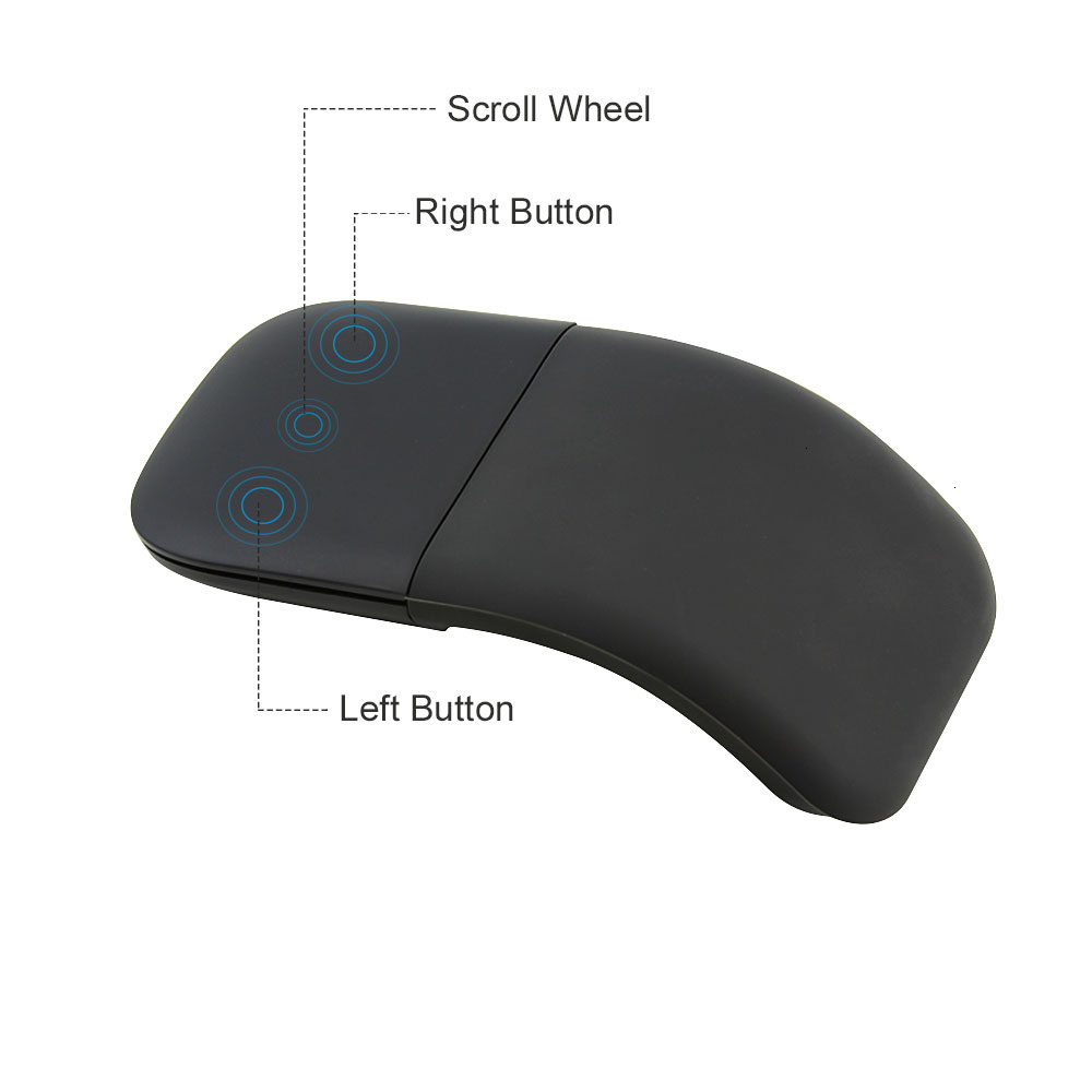 Title 5, Souris Bluetooth pliable tactile Conception san...