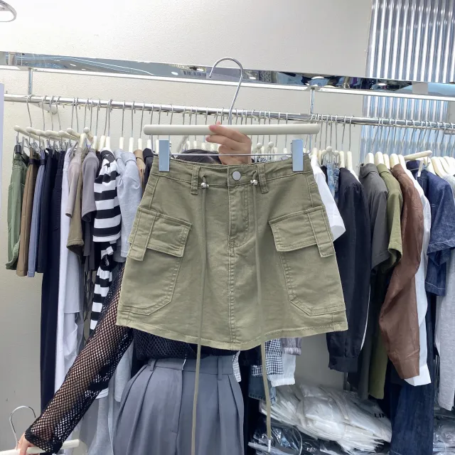New Versatile Solid Color High Waist Wrapped Hip Work Dress For Women Army Green - Shop at LoveMi