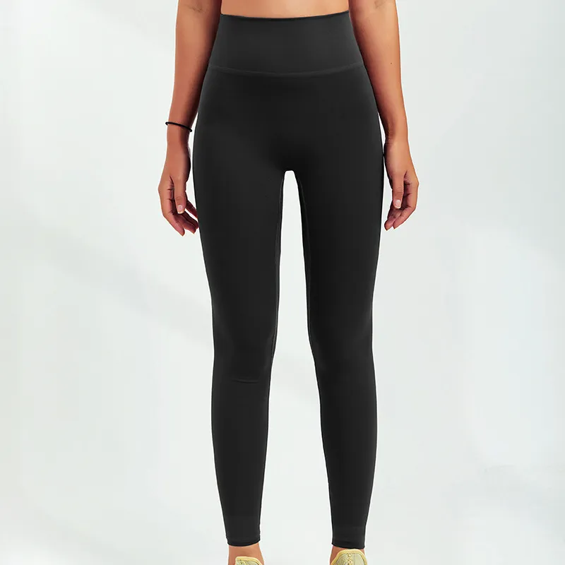 Women's High Waist Eco-Friendly Recycled Yoga Fitness Pants - Black
