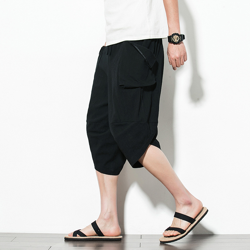 Men's Large Pocket Loose Carrot Pants Bloomers