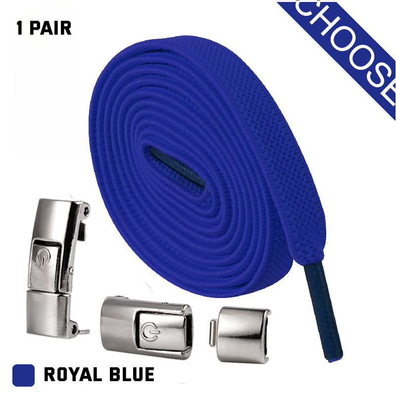 Lacci per scarpe Press Lock senza lacci elastici sneaker 8 mm allargati piatti senza lacci - Foto 34 di 40