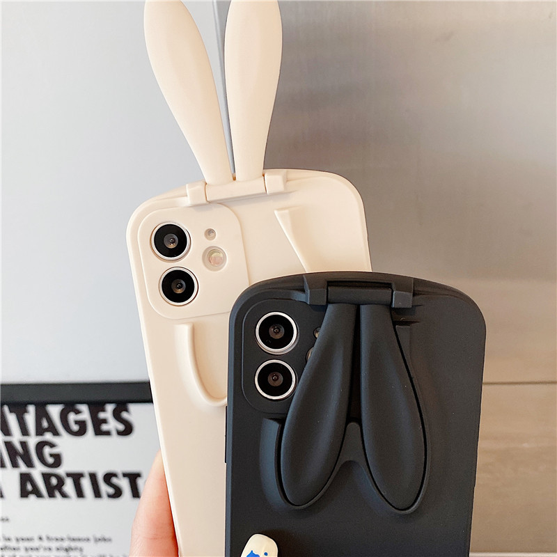 Creative Anti-drop Bunny Ear Stand Phone Case - Image 4