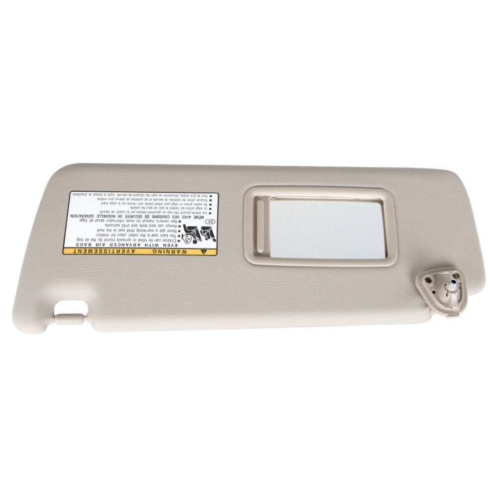 Left Driver Ivory Sun Visor With Mirrior For 2004-2007 Highlander Sport Utility