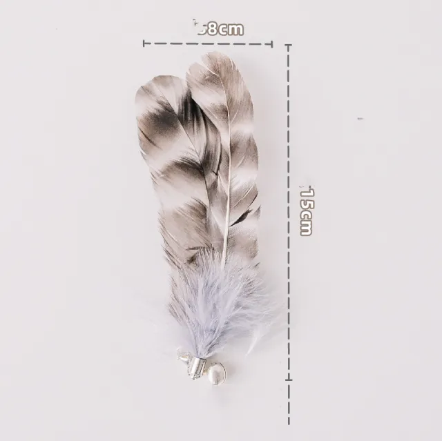 Detachable Wire Rod Sucker Cat Stick Big Bird Feather - Shop at LoveMi