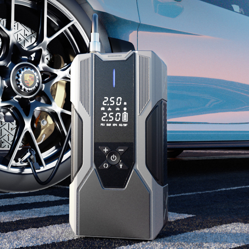 Car J Ump Starter With Air Compressors Battery Booster 8000mah Power Bank — image 3