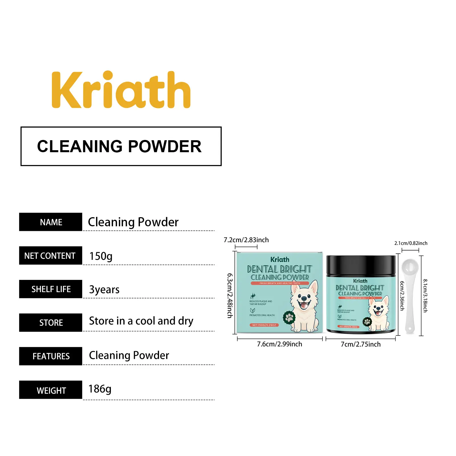 Dog Tooth Cleaning Powder