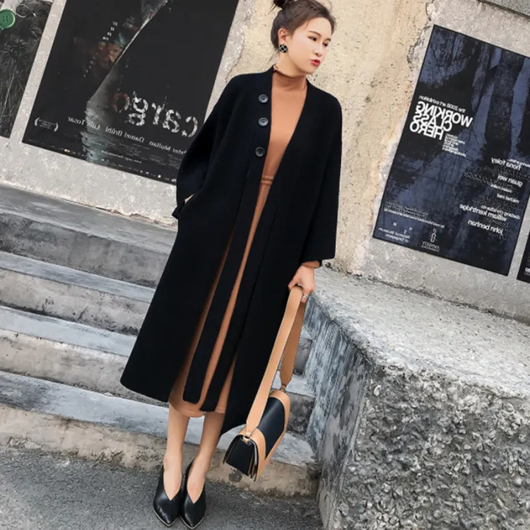 Temperament All-match Loose And Thin Knitted Cardigan Jacket - Black