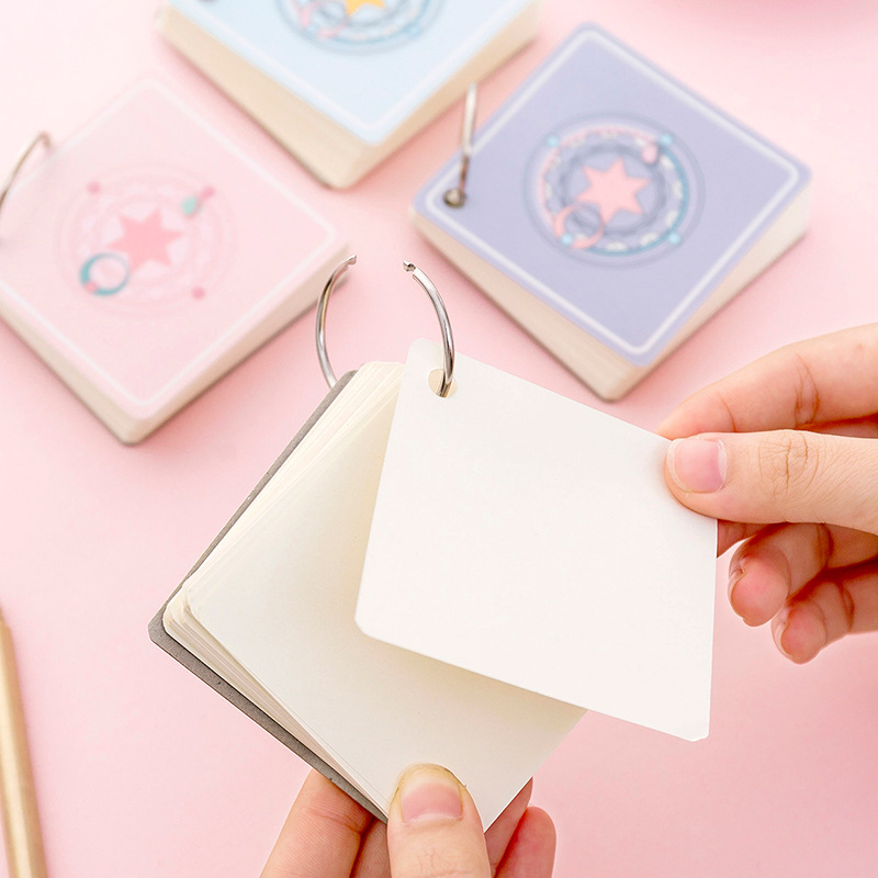 Blank English Ring Button Word Book