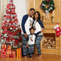 Christmas Printed Long Sleeve Parent-Child Homewear - Picture Color-Lady S - View 1