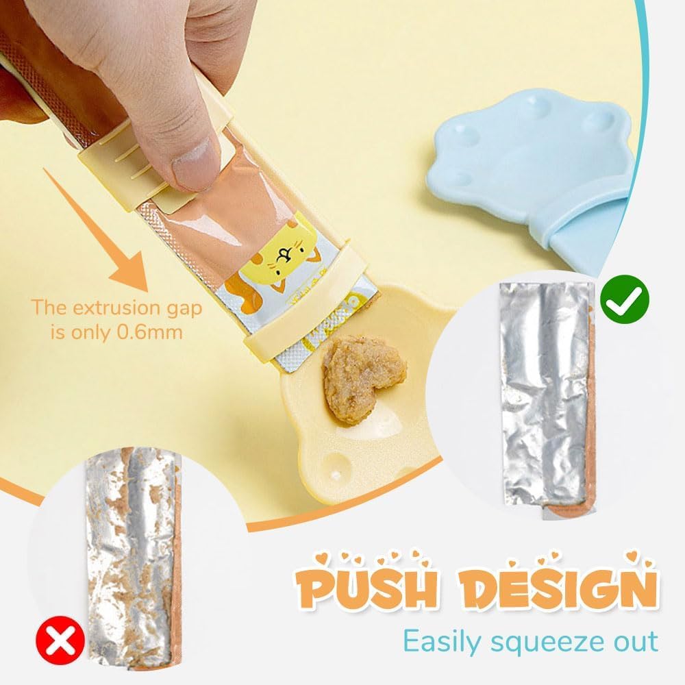 Multifunctional Cat Food Feeder, Squeeze Tool, Special Spoon For Meat Paste, Spoon Feeding Utensil, Pet Supplies, Cats Only