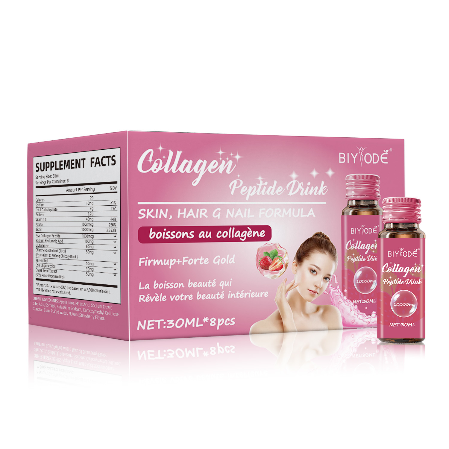 Private Label Customized Service BIYODE Collagen Peptide Drink Beauty Glow And Firmness Support Customized - Shop at LoveMi