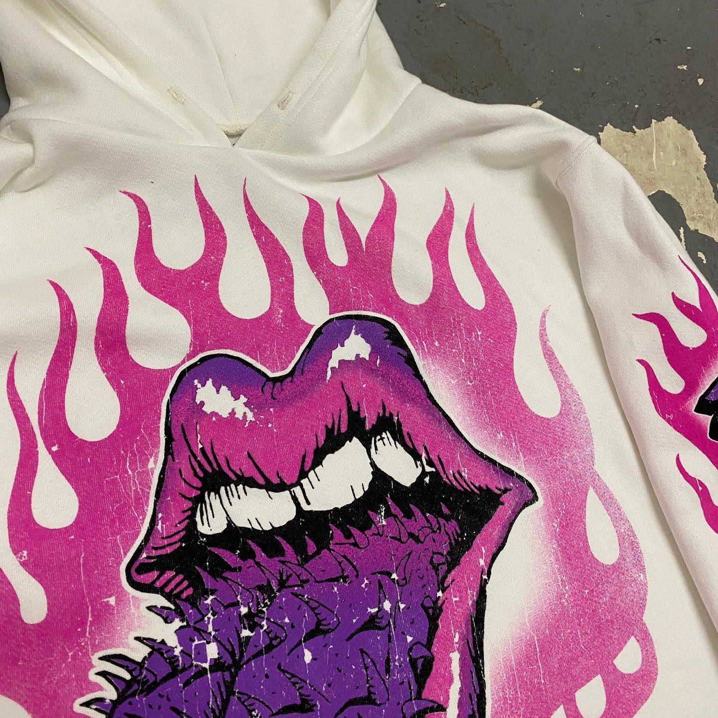 Printed Loose Men And Women With Hooded Sweatshirt