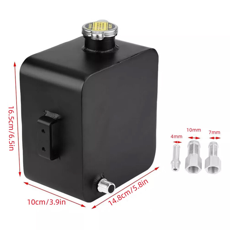 Universal 2L Aluminium Alloy Water Coolant Header Overflow