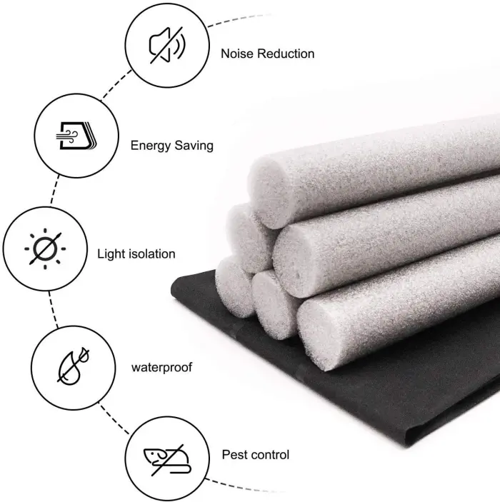 Self-Adhesive Under Door Draft Stopper Strip, Flexible Door Bottom Seal for Drafts, Dust and Noise - detail photo 3