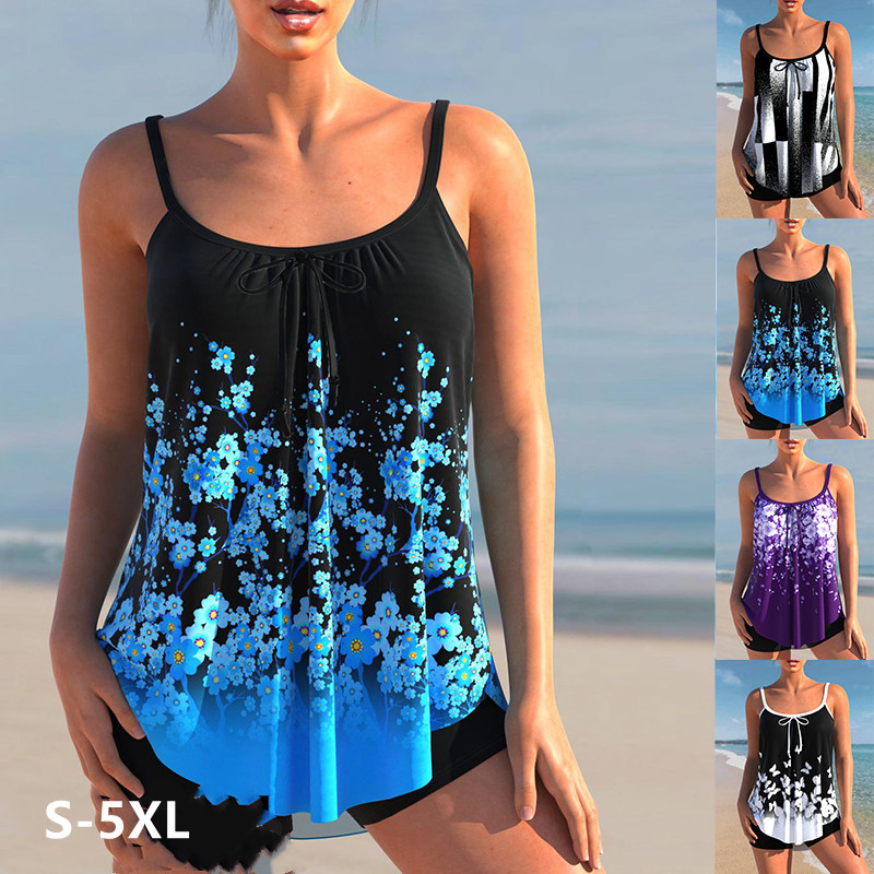 Women's Plus Size Skirt Bikini Printed Swimsuit - Image 2