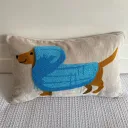 Double Sided Wool Blue Dog