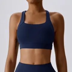 Shockproof Running Wearing Fitness Clothes And Bras - Blue - View 1