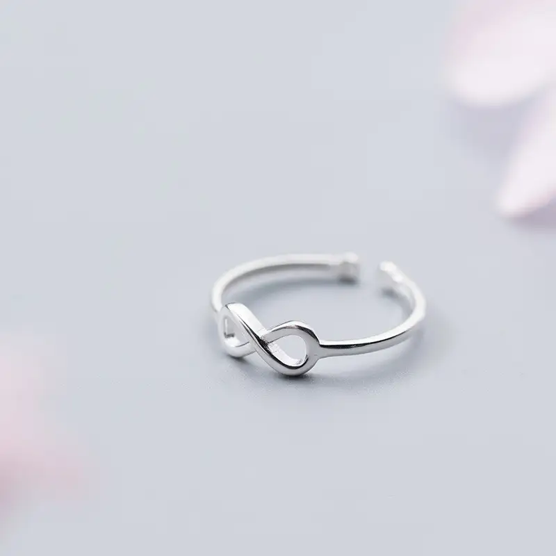 S925 Silver Women's Fashion Personality Infinite 8-character Ring