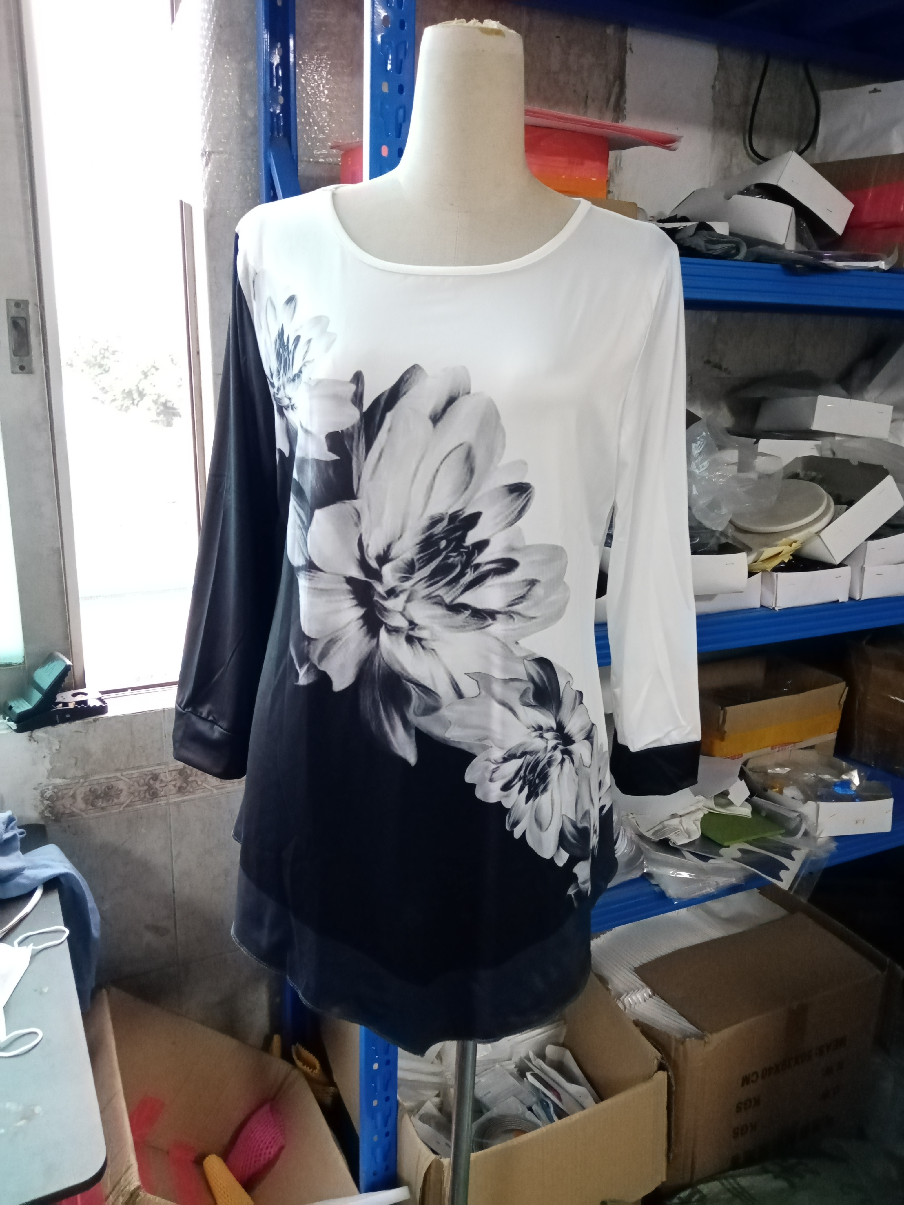 Title 2, New Digital Printing Round Neck 7-Point Sleeve ...