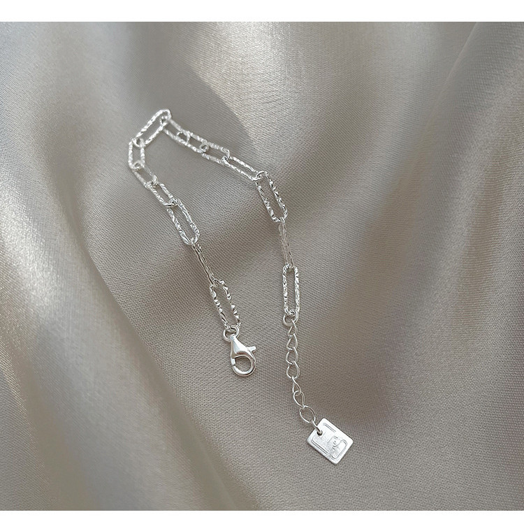 Square Car Flower Wave Light Sterling Silver Bracelet