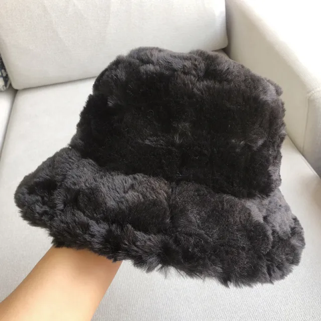 Cute Thick Warm Fisherman Hat Wit Sable Hair Black - Shop at LoveMi