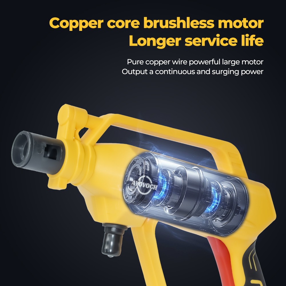 4000W Cordless Car High Pressure Washer Jet Water Cleaner Gun With 2 Battery — image 3