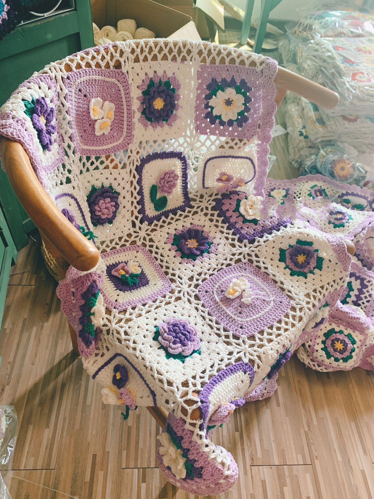 Wisteria blanket purple 65X100