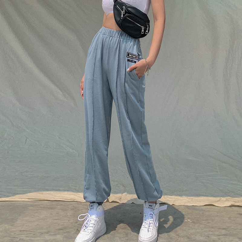 Title 6, Street retro high waist beam pants