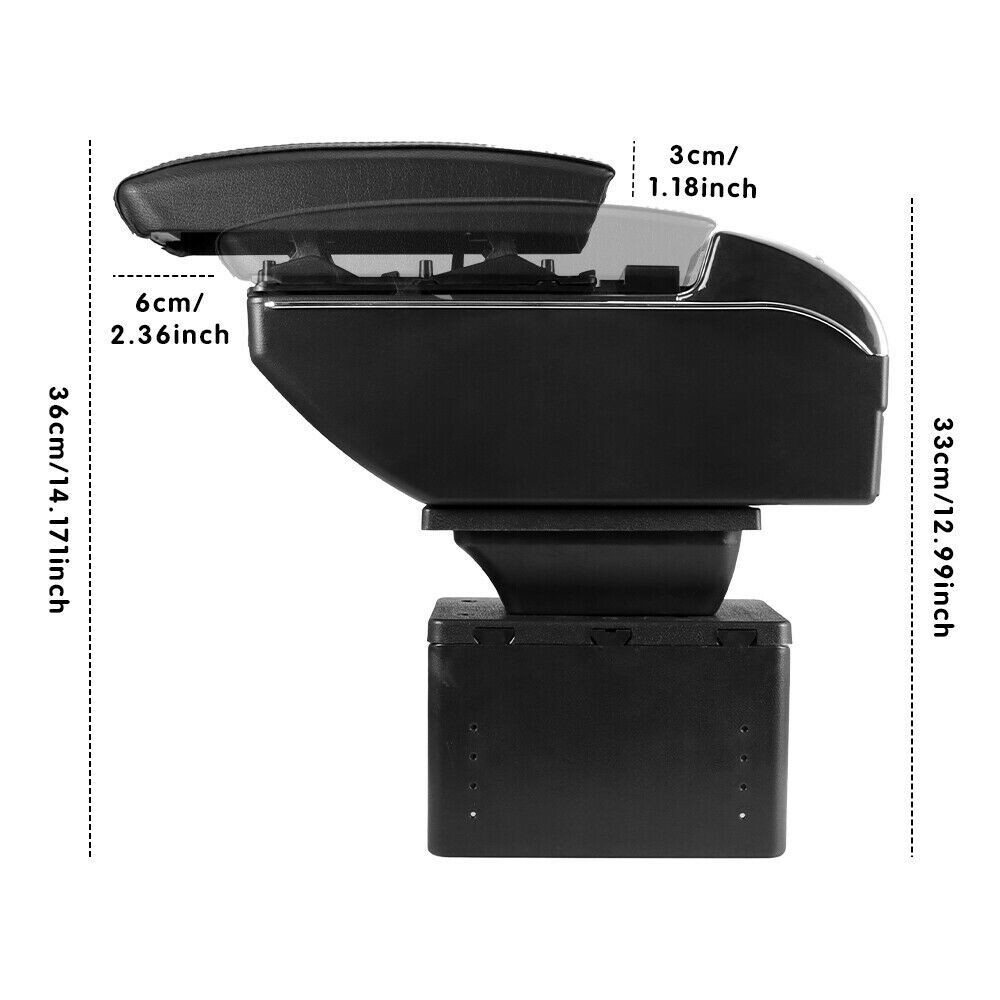 Universal Car Storage Arm Rest Cushion Armrest Centre Console Box Leather Cover — image 9