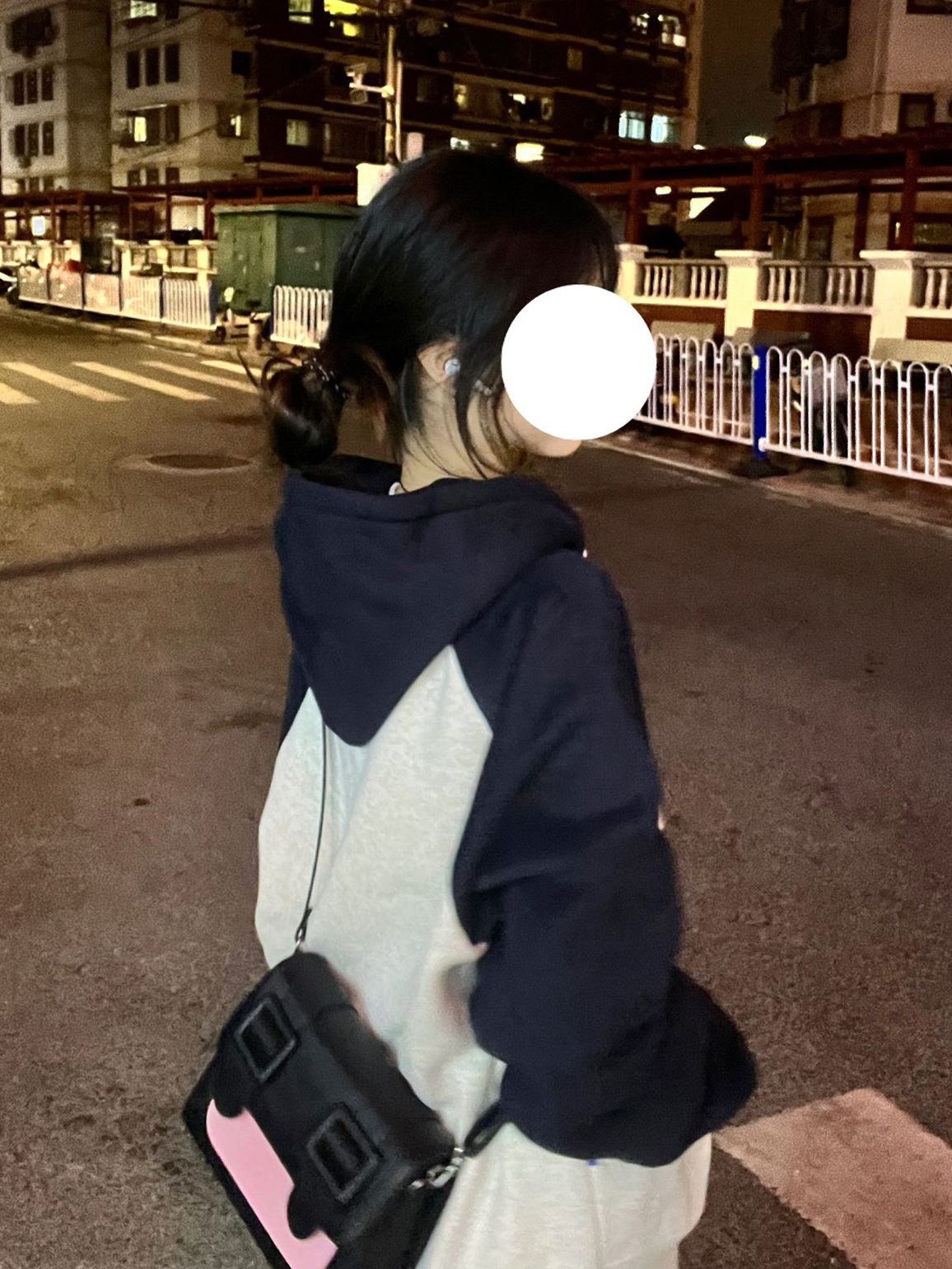 Women's American Retro Contrast Color Hooded Sweatshirt Loose Cardigan Coat