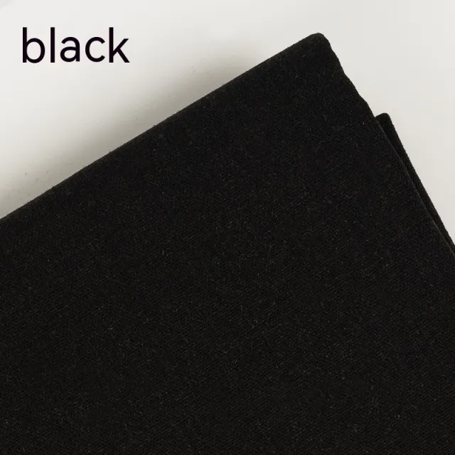Solid Color Linen Cotton Plain Handmade Embroidery Cloth Black - Shop at LoveMi
