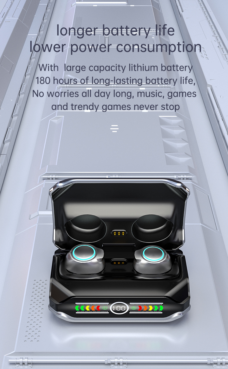 Touch Digital Display True Wireless Motion Low Delay Mechanical Bluetooth Headset - Image 3